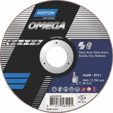  125x1x22,23мм, A60W-BF41 Отрезной круг по нержавеющей стали/металлу Norton Omega