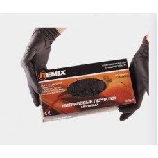 Перчатки нитриловые REMIX (черные) (100 шт.)